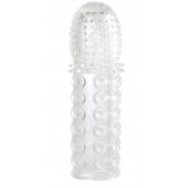 Прозрачная закрытая гелевая насадка - 13,5 см. - Toyfa Basic - в Чебоксарах купить с доставкой