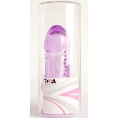 Фиолетовая гелевая насадка с шипами - 13 см. - Toyfa Basic - в Чебоксарах купить с доставкой