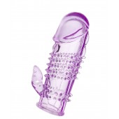 Фиолетовая насадка с коготком и шипами - 13 см. - Toyfa Basic - в Чебоксарах купить с доставкой