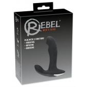 Черный вибромассажер простаты с функцией римминга Plug with Perineum Stimulator - 16,6 см. - Orion - в Чебоксарах купить с доставкой