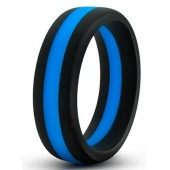 Черно-синее эрекционное кольцо Silicone Go Pro Cock Ring - Blush Novelties - в Чебоксарах купить с доставкой