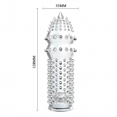 Закрытая прозрачная насадка Crystal sleeve - 14,2 см. - Erowoman-Eroman - в Чебоксарах купить с доставкой