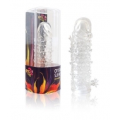 Закрытая прозрачная рельефная насадка Crystal sleeve - 13 см. - Erowoman-Eroman - в Чебоксарах купить с доставкой