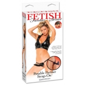 Черный податливый страпон Posable Partner Strap-On - 17,8 см. - Pipedream - купить с доставкой в Чебоксарах