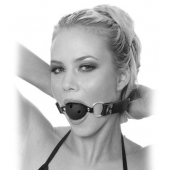 Черный кляп с дырочками Breathable Ball Gag - Pipedream - купить с доставкой в Чебоксарах