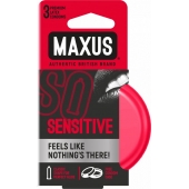 Ультратонкие презервативы в железном кейсе MAXUS Sensitive - 3 шт. - Maxus - купить с доставкой в Чебоксарах