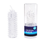 Закрытая рельефная насадка Crystal sleeve с усиками - 12 см. - Erowoman-Eroman - в Чебоксарах купить с доставкой