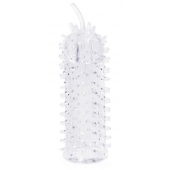 Закрытая рельефная насадка Crystal sleeve с усиками - 12 см. - Erowoman-Eroman - в Чебоксарах купить с доставкой