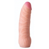 Телесная изогнутая насадка на Harness с коннектором BLACK LINE - 17 см. - LOVETOY (А-Полимер) - купить с доставкой в Чебоксарах