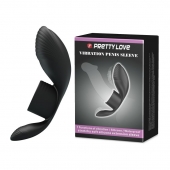 Черное кольцо на пенис с вибрацией Vibration Penis Sleeve - Baile - в Чебоксарах купить с доставкой