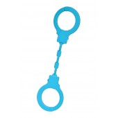 Голубые силиконовые наручники A-Toys без ключа - A-toys - купить с доставкой в Чебоксарах