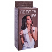 Коричневые кожаные наручники Maya - Rebelts - купить с доставкой в Чебоксарах Коричневые кожаные наручники Maya - Rebelts - купить с доставкой в Чебоксарах