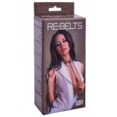 Коричневый поводок и чокер с кольцом Sofi - Rebelts - купить с доставкой в Чебоксарах