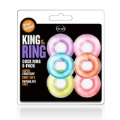 Набор из 6 эрекционных колец King of the Ring - Blush Novelties - в Чебоксарах купить с доставкой