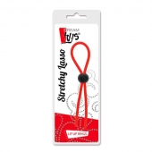 Красное эрекционное лассо с одной бусиной-утяжкой STRETCHY THIN LASSO - Dream Toys - в Чебоксарах купить с доставкой
