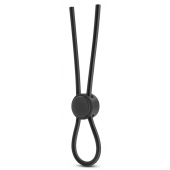 Черное силиконовое лассо на пенис SILICONE LOOP COCK RING - Blush Novelties - в Чебоксарах купить с доставкой