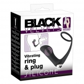 Черное эрекционное кольцо с анальной вибропробкой Vibrating Ring   Plug - Orion - в Чебоксарах купить с доставкой