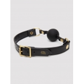 Черный кляп-шар Bound to You Faux Leather Ball Gag - Fifty Shades of Grey - купить с доставкой в Чебоксарах