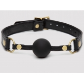 Черный кляп-шар Bound to You Faux Leather Ball Gag - Fifty Shades of Grey - купить с доставкой в Чебоксарах