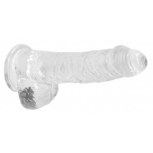 Прозрачный фаллоимитатор Realrock Crystal Clear 9 inch - 25 см. - Shots Media BV