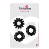 Набор из 3 черных эрекционных колец SET OF 3 COCKRINGS - Dream Toys - в Чебоксарах купить с доставкой