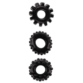 Набор из 3 черных эрекционных колец SET OF 3 COCKRINGS - Dream Toys - в Чебоксарах купить с доставкой