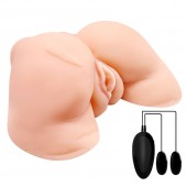 Телесная вибровагина Julie с 2 рабочими отверстиями - Baile - в Чебоксарах купить с доставкой