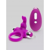 Лиловое виброкольцо с пультом ДУ Remote Control Cock Ring - Happy Rabbit - в Чебоксарах купить с доставкой