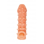 Телесная закрытая насадка с пупырышками Cock Sleeve Size M - 15,6 см. - KOKOS - в Чебоксарах купить с доставкой