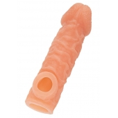 Телесная закрытая насадка с шершавой головкой Cock Sleeve Size M - 15,6 см. - KOKOS - в Чебоксарах купить с доставкой
