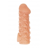 Телесная закрытая насадка с пучками шишечек Cock Sleeve Size M - 15,6 см. - KOKOS - в Чебоксарах купить с доставкой