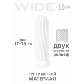 Белый фаллоудлинитель Homme Wide - 13 см. - Lola Games - в Чебоксарах купить с доставкой