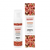 Разогревающее массажное масло  с ароматом клубники Gourmet Strawberry - 50 мл. - Exsens - купить с доставкой в Чебоксарах