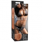 Мастурбатор-вагина цвета карамели Julieta с вибрацией - Blush Novelties - в Чебоксарах купить с доставкой