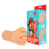 Телесный мастурбатор-ротик с высунутым язычком - Bior toys - в Чебоксарах купить с доставкой