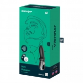 Черный анальный вибратор Hot Passion с функцией нагрева - Satisfyer - в Чебоксарах купить с доставкой
