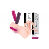 Телесный вибромастурбатор-вагина Tattoo Auto - KOKOS - в Чебоксарах купить с доставкой