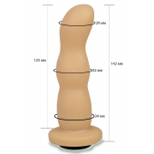 Телесная рельефная насадка Harness - 14,2 см. - LOVETOY (А-Полимер) - купить с доставкой в Чебоксарах