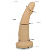 Телесная гладкая насадка Harness - 14,7 см. - LOVETOY (А-Полимер) - купить с доставкой в Чебоксарах
