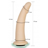 Телесная гладкая насадка-фаллоимитатор Harness - 17 см. - LOVETOY (А-Полимер) - купить с доставкой в Чебоксарах