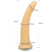 Телесная гладкая насадка-фаллоимитатор Harness - 20 см. - LOVETOY (А-Полимер) - купить с доставкой в Чебоксарах