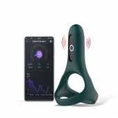 Изумрудное виброкольцо Magic Motion Rise с подхватом мошонки - Magic Motion - в Чебоксарах купить с доставкой