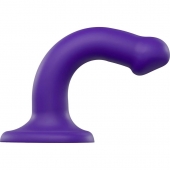Фиолетовый фаллоимитатор-насадка Strap-On-Me Dildo Dual Density size S - 17 см. - Strap-on-me - купить с доставкой в Чебоксарах