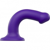 Фиолетовый фаллоимитатор-насадка Strap-On-Me Dildo Dual Density size M - 18 см. - Strap-on-me - купить с доставкой в Чебоксарах