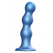 Голубая насадка Strap-On-Me Dildo Plug Balls size S - Strap-on-me - купить с доставкой в Чебоксарах