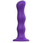 Фиолетовая насадка Strap-On-Me Dildo Geisha Balls size M - Strap-on-me - купить с доставкой в Чебоксарах