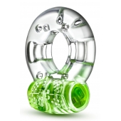 Зеленое эрекционное виброкольцо Arouser Vibrating C-Ring - Blush Novelties - в Чебоксарах купить с доставкой