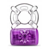 Фиолетовое эрекционное виброкольцо One Night Stand Vibrating C-Ring - Blush Novelties - в Чебоксарах купить с доставкой