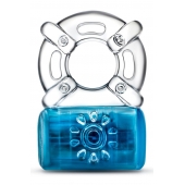 Синее эрекционное виброкольцо One Night Stand Vibrating C-Ring - Blush Novelties - в Чебоксарах купить с доставкой