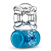 Синее эрекционное виброкольцо One Night Stand Vibrating C-Ring - Blush Novelties - в Чебоксарах купить с доставкой